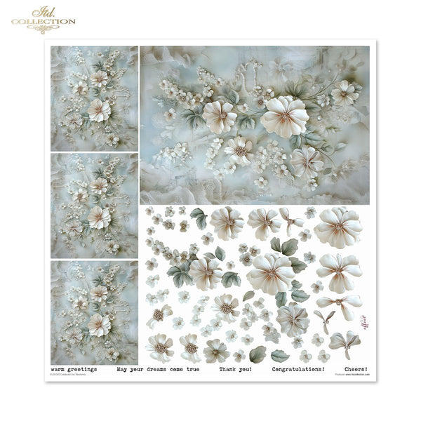 Scrapbooking Papierset Celebrate the Moments Blumen 3D Effekt 11 Bögen FSC Recycled 200g/m²