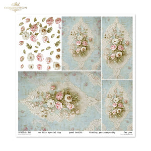 Scrapbooking Papierset Celebrate the Moments Blumen 3D Effekt 11 Bögen FSC Recycled 200g/m²