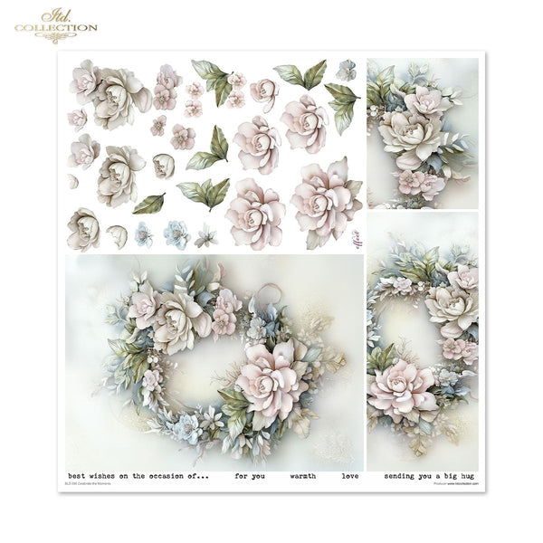Scrapbooking Papierset Celebrate the Moments Blumen 3D Effekt 11 Bögen FSC Recycled 200g/m²