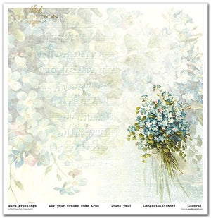 Scrapbooking-Papierset Blumenpost Vergissmeinnicht 10 Bögen 31x32cm 200g/m²