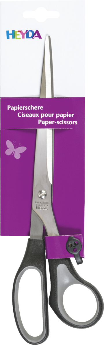 Papierschere Soft-Touch 25 cm schwarz/grau