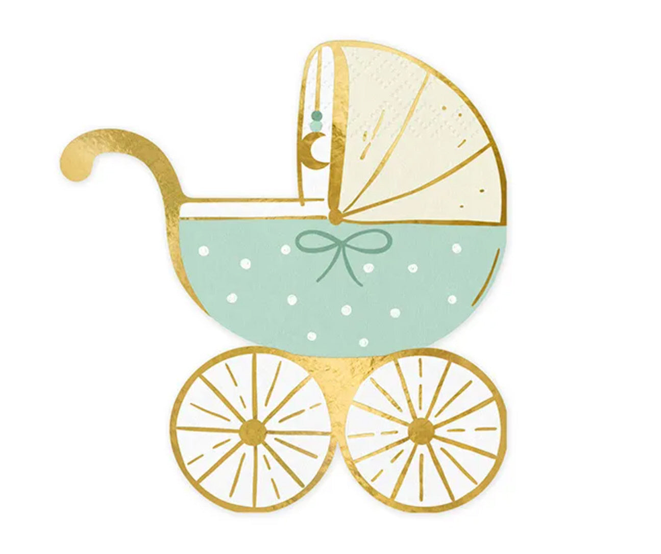 Papierservietten Kinderwagen 14x15 cm 20 Stück