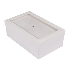 Pappmaché-Box mit Schütteldeckel FSC Rec 100% 20x12,5x7cm weiß