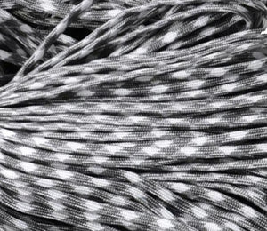 Paracord 4mm, gemustert grau-weiß, 6,4m/Bündel
