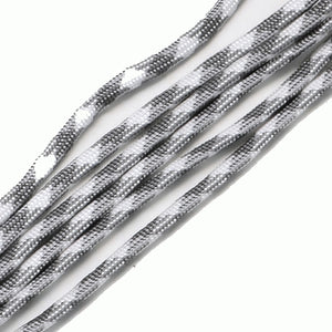 Paracord 4mm, gemustert grau-weiß, 6,4m/Bündel