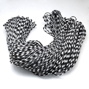 Paracord 4mm gemustert schwarz-weiß, 6,4m/Bündel
