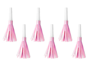 Partytröten pink 12,5 cm 6 Stück