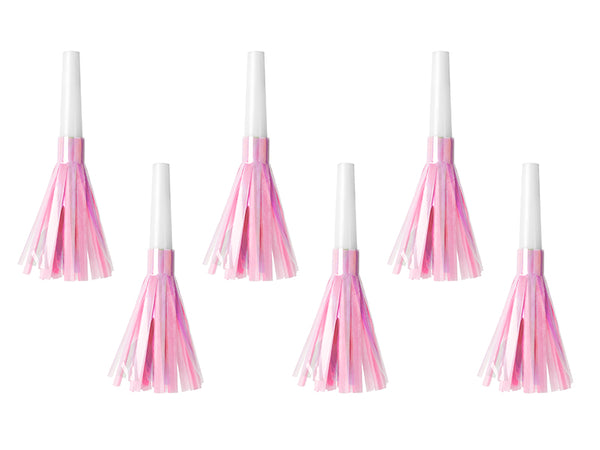 Partytröten pink 12,5 cm 6 Stück