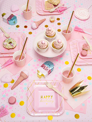 Partytröten pink 12,5 cm 6 Stück
