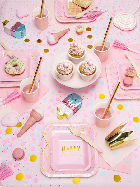 Partytröten pink 12,5 cm 6 Stück