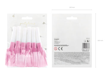 Partytröten pink 12,5 cm 6 Stück