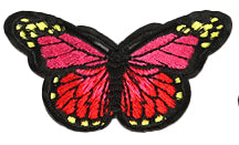 Patch Schmetterlinge verschiedene Farben 46x78 mm 1 Stück