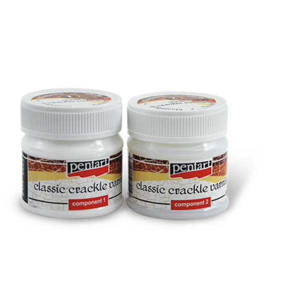Pentart Classic Crackle Varnish 2-Komponenten Krakelierlack transparent