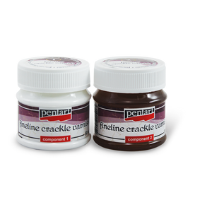 Pentart Fineline Crackle Varnish 2-Komponenten Krakelierlack-Set feine Linien