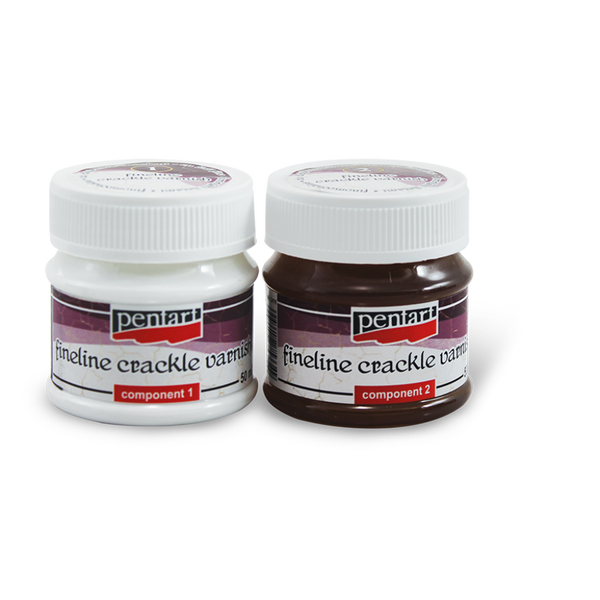 Pentart Fineline Crackle Varnish 2-Komponenten Krakelierlack-Set feine Linien