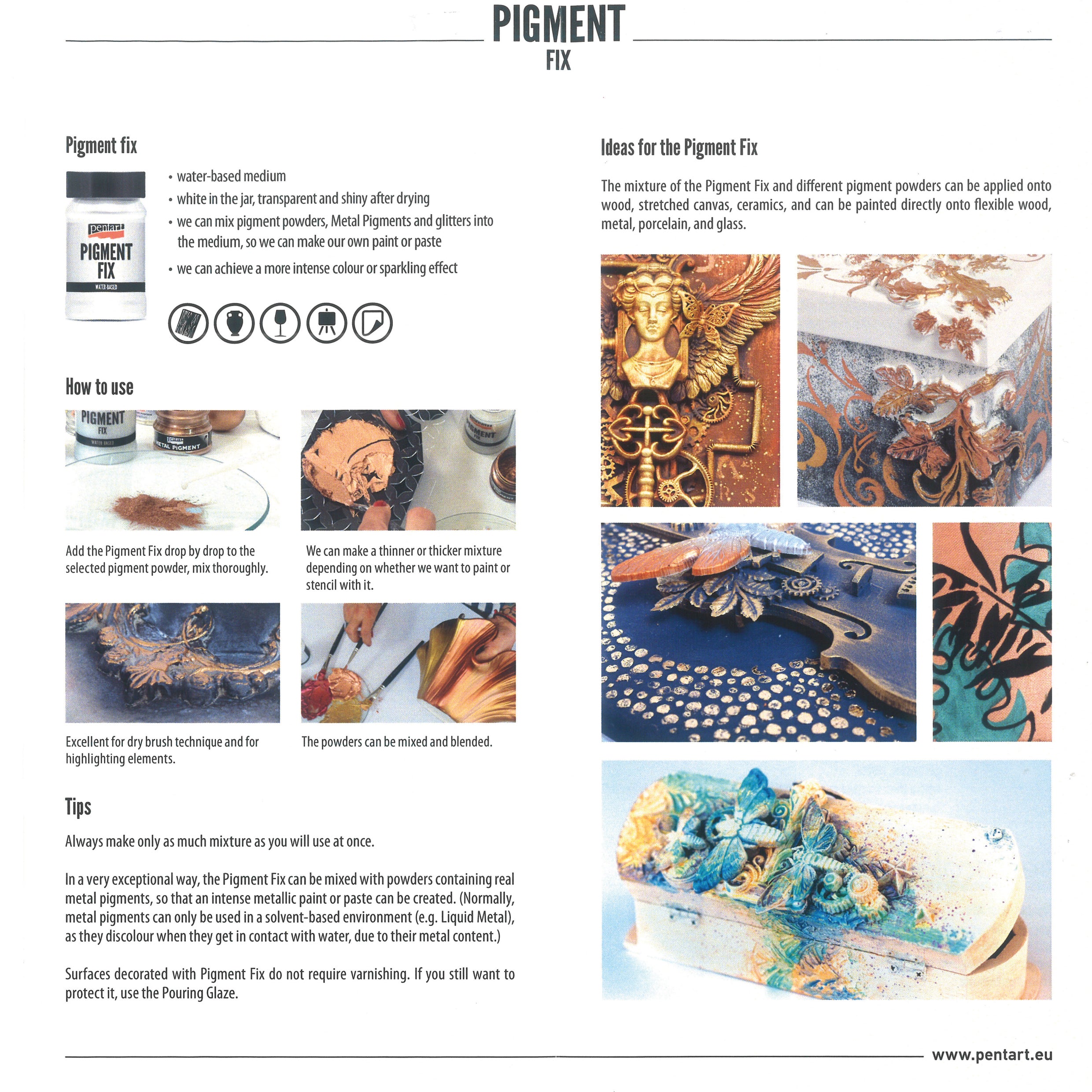 Pigment Fix Fixiermittel für Metall-Pigment Mica & Glitter 100ml