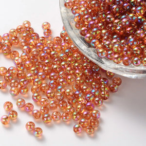 Acrylperlen transparent irisierend 4mm, 1100Stk./Pkg