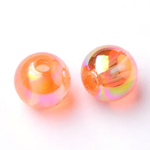Acrylperlen transparent irisierend 8mm 140 Stk./Pkg.