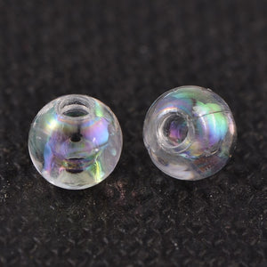 Acrylperlen transparent irisierend 8mm 140 Stk./Pkg.