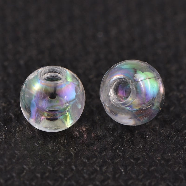 Acrylperlen transparent irisierend 8mm 140 Stk./Pkg.