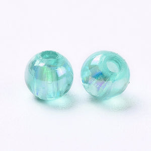 Acrylperlen transparent irisierend 8mm 140 Stk./Pkg.