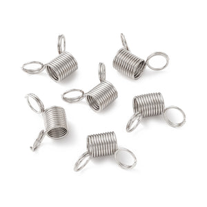 Mini-Federklemmen aus Edelstahl – Perlenstopper & Verschlusshelfer für Schmuckherstellung rostfrei 1,9–2,8 cm Ø 0,8 cm 3 Stück
