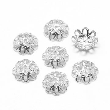 Perlkappen filigran aus Metall 10mm 20 Stück/Pkg.