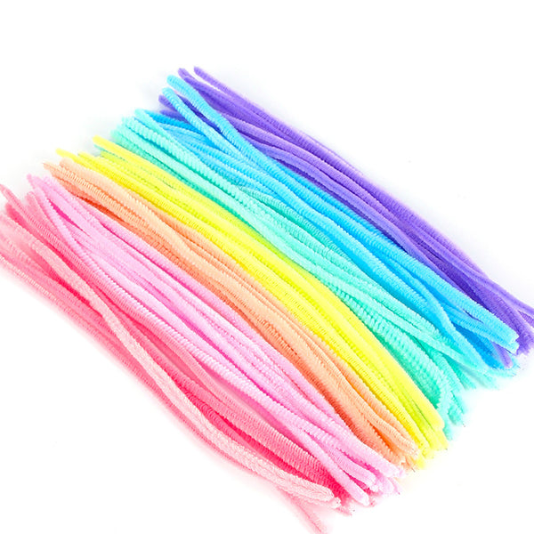 Pfeiffenputzer Chenille pastell 300mm 100 Stück
