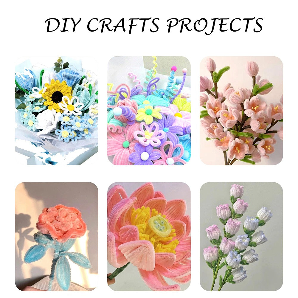 Pfeifenputzer Flieder Chenille 6mm 30cm lang 20 Stück