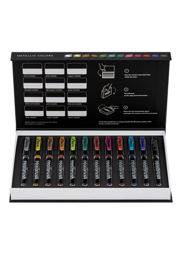 Karin Markers Realbrush Metallic Set 12 Stifte in Box