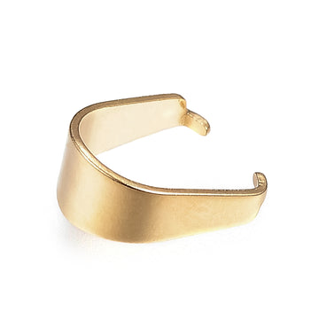 Pinch Bail Edelstahl Kettenaufhänger golden 8x5x4mm 2 Stück
