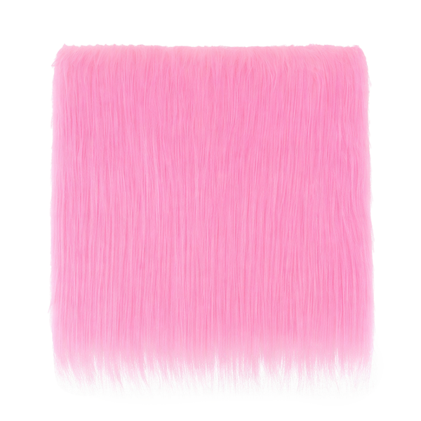 Langhaarplüsch Kunstfell Stoffzuschnitt pink 25×25cm 1 Stück