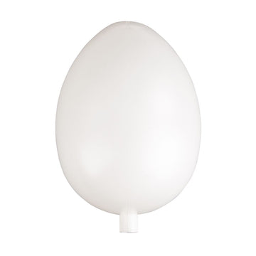 Plastik-Ei mit Stutzen weiß 18cm