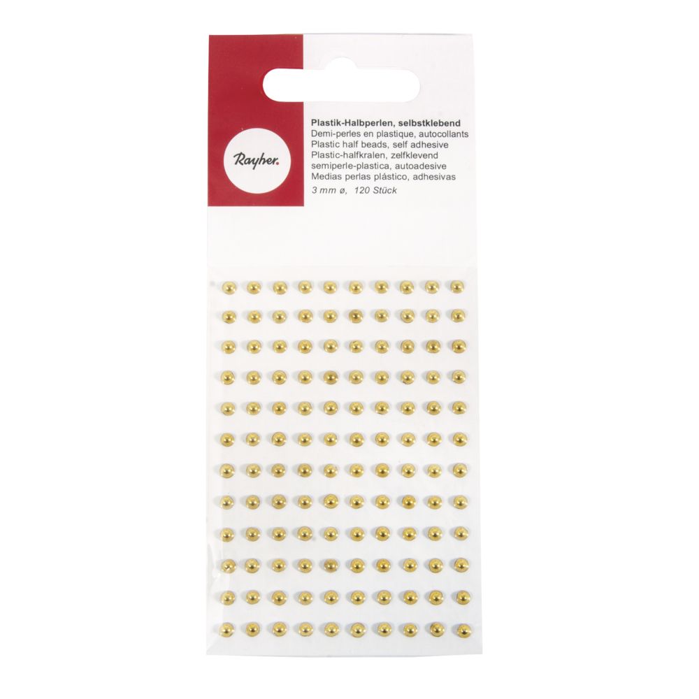 Halbperlen gold selbstklebend verschiedene Größen