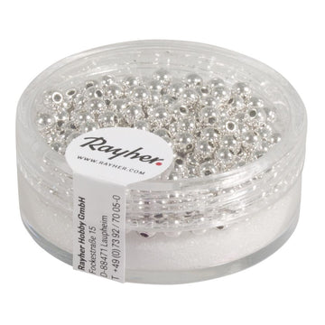 Silberperle rund 3mm, 250 Stück
