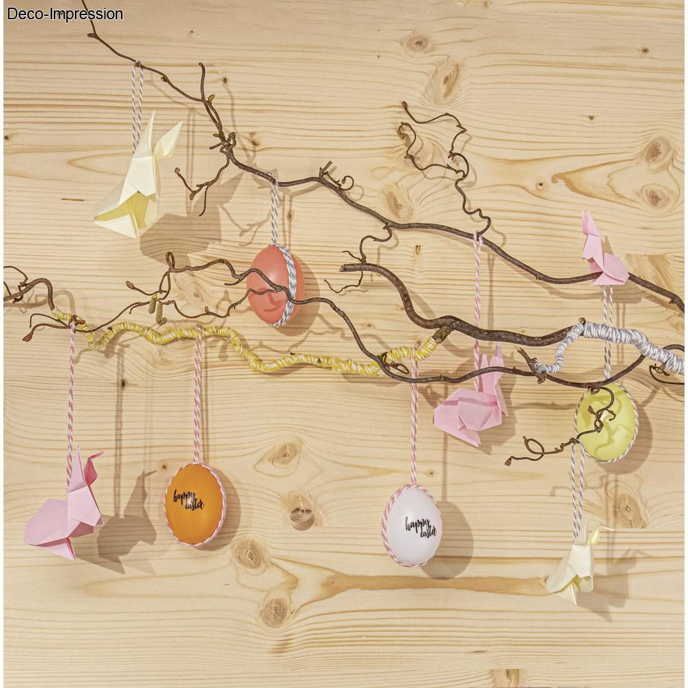 Plastik Eier Set 6cm ø apricot 10 Stück