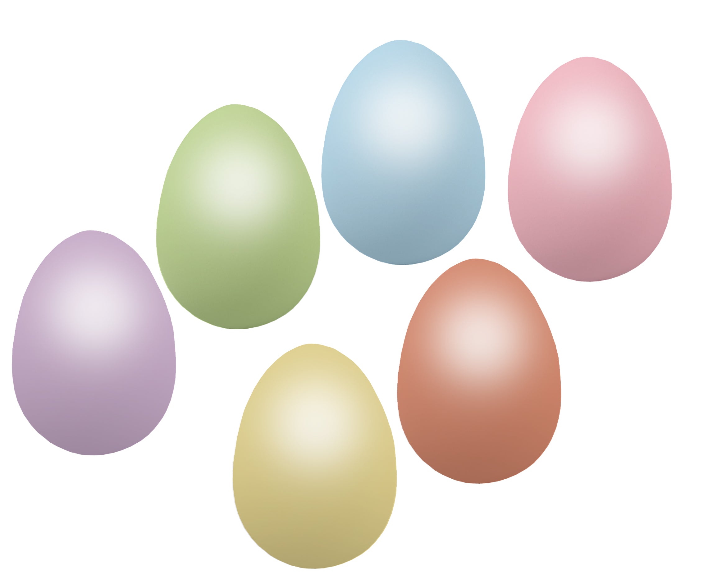 Kunststoff-Eier pastell 6cm 10Stück/Verpackung