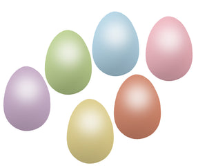Kunststoff-Eier pastell 6cm 10Stück/Verpackung