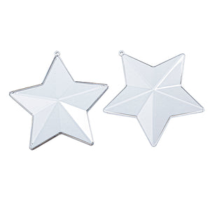 Acryl-Stern Plexi transparent 5-zackig 8cm teilbar