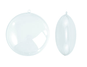 Kunststoffmedaillon teilbar glasklar 90mm 3 Stück
