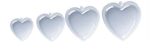 Plexiglas-Herz teilbar transparent 2-teilig