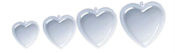 Plexiglas-Herz teilbar transparent 2-teilig