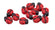 Fimoperlen Marienkäfer rot schwarz 11x8x4mm 12 Stück