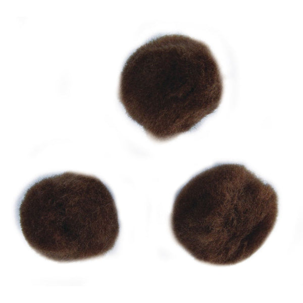 Pompons mittelbraun verschiedene Größen