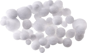 Pompons weiß verschiedene Größen