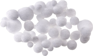 Pompons weiss, verschiedene Größen Pompons Puschel Pompons Plüschball Bommel Plüsch Pompons