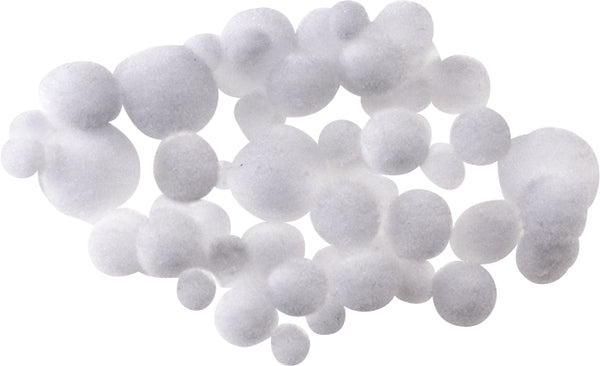 Pompons weiß verschiedene Größen