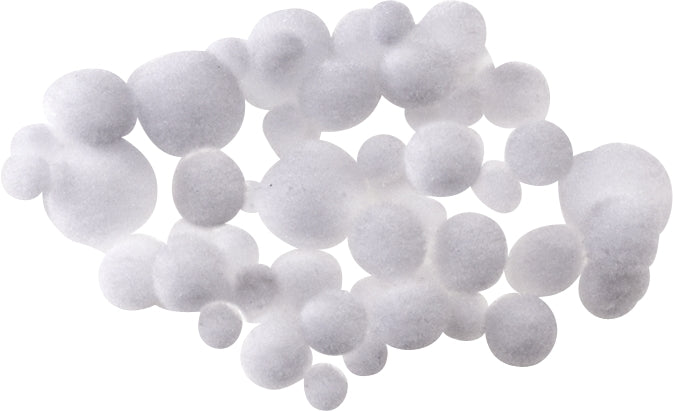 Pompons weiß verschiedene Größen