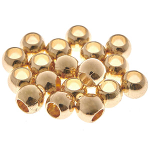 Ponii Beads goldfarben Großlochperlen aus Metall 9x7mm 20 Stück