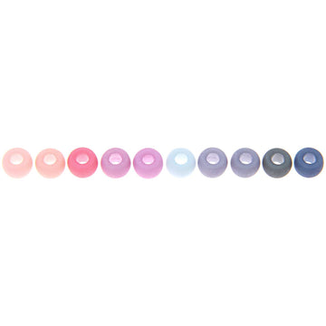 Pony Beads matt Beeren-Töne  9x6 mm Bohrung 3,5mm 400 Stück